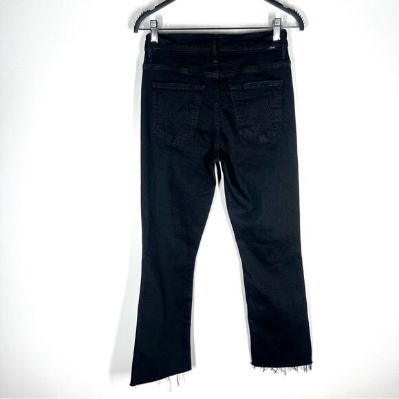 Mother Sz 27 The Insider Crop Step Fray  Jeans in Not Guilty Black - Picture 5 of 14